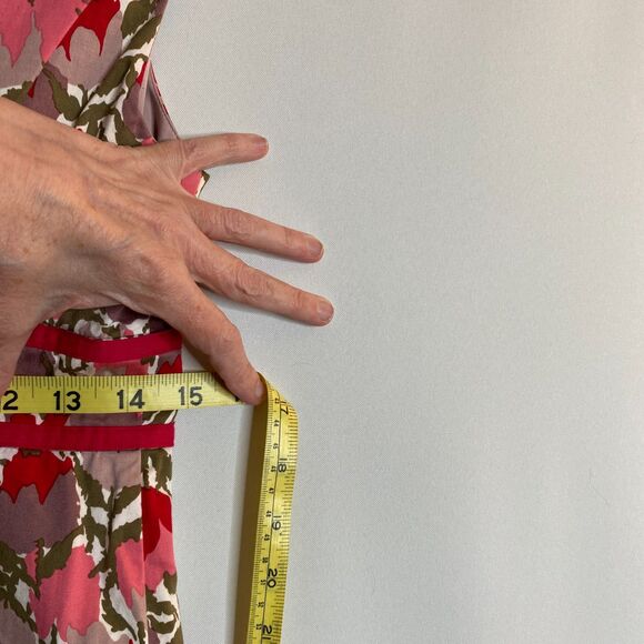 Boden Floral Tulip Midi Dress Scoop Neck Cap Sleeves Side Zip Fully Lined US 6P - Picture 12 of 15